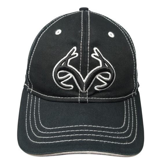 Realtree Strapback Hat Black One Size Embroidered Paramount Outdoors - Picture 1 of 10